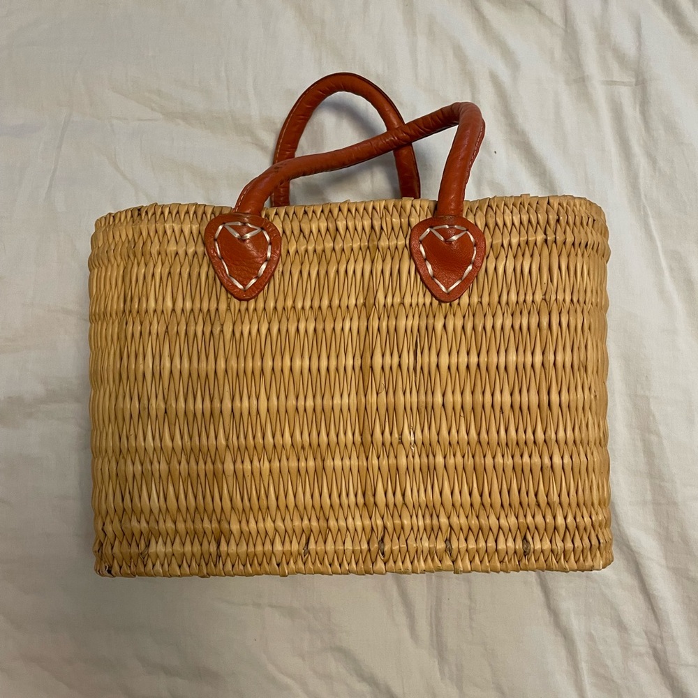 Woven basket bag